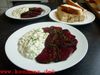 Gebackene Rote Bete mit Zitronen-Gurken-Sauce