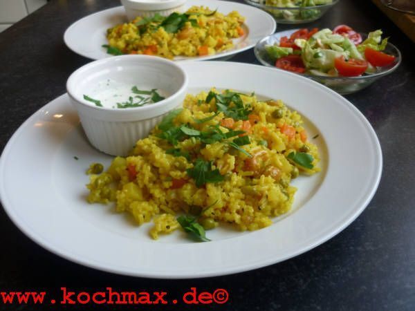 kochmax.de - Sabzi Pulao - Bunter Reis mit Karotten, Erbsen und Ka ...