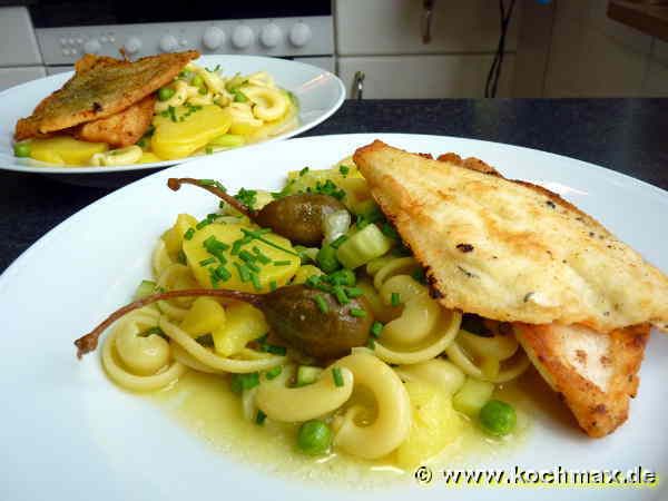 Schollenfilets mit Pellkartoffelsalat