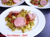 Schweinefilet im Schinkenspeck-Mantel auf Bärlauch-Nudeln