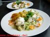 Seefischgratin auf Gemüsebett