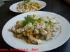 Seelachsstreifen mit Pfannengerührtem Lauch