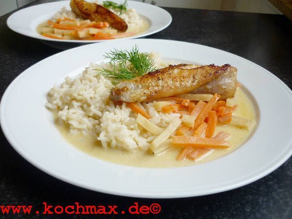 Seeteufel mit vanillierter Sauce