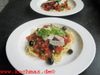 Spaghetti, Rohe Tomaten, Rucola