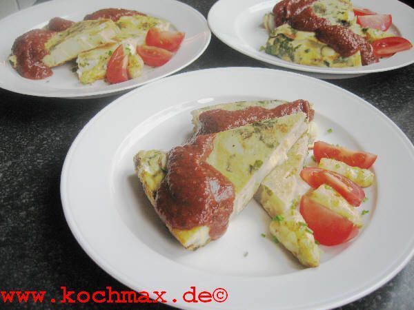 Spargel-Frittata mit Ziegenkäse