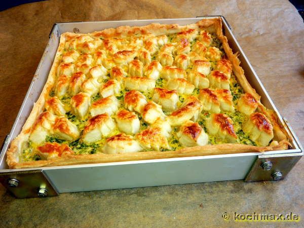 Tarte mit Ricotta und Grünkohl - Tourte à la ricotta et au chou kale