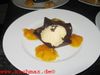 Weisse Schokoladenmousse mit Apfelsinenkompott
