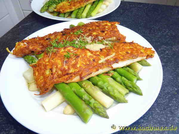 Zanderfilet in der Kartoffelkruste mit Walbecker Spar ...