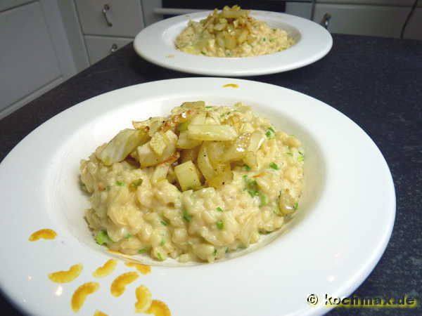 Zitronen-Risotto mit gebratenem Fenchel