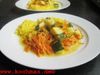 Zucchini an Safransauce